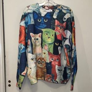 Fashion soft cozy cat sweater size medium